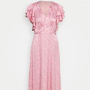 KATE SPADE poppy field devoré dress pink size 8